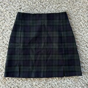 Brandy Melville Blue and Green Plaid Mini Skirt